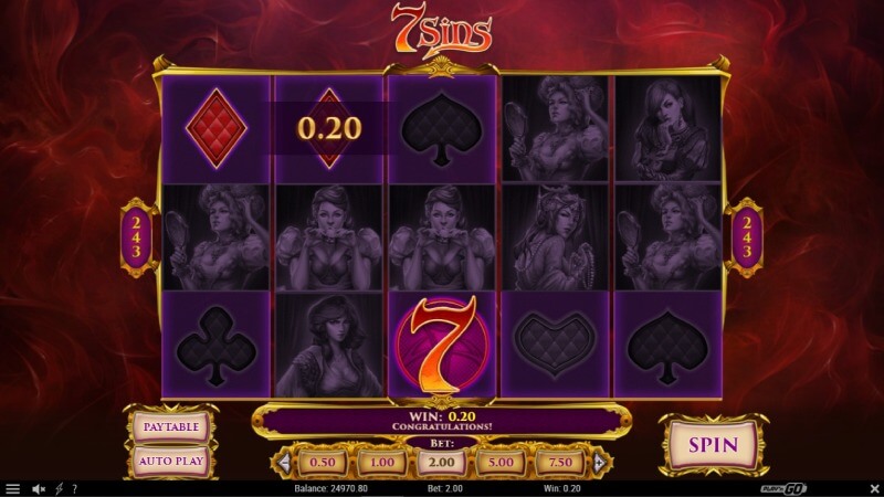 7 Sins Slot Win Combo