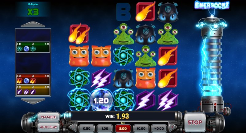 Energoonz slot win combination