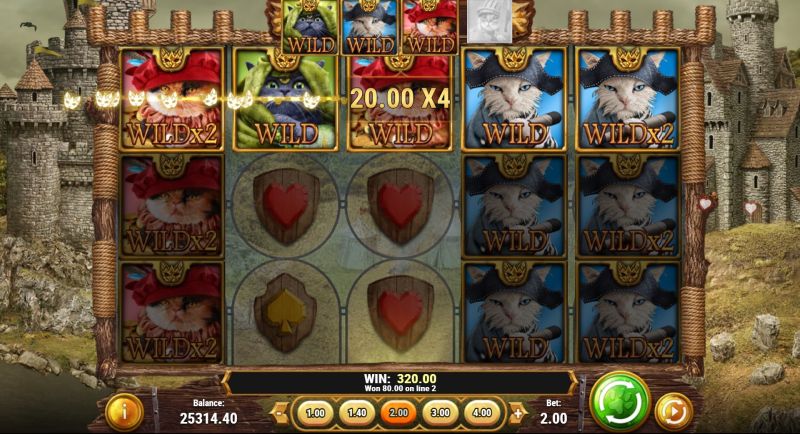 Feline Fury slot wild and multiplier features