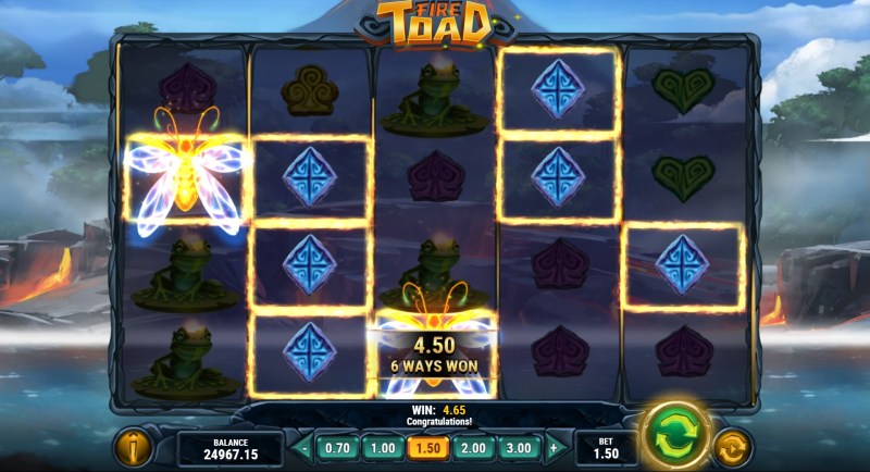 Fire Toad slot wild feature