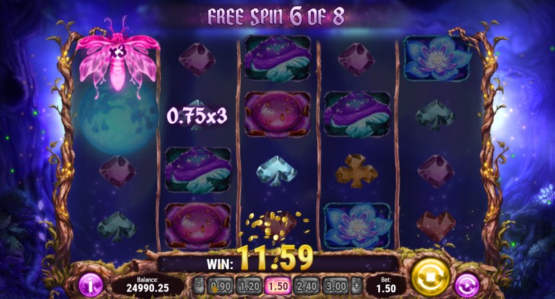 Firefly Frenzy slot multipliers and free spins features