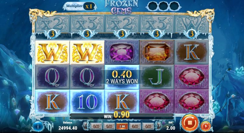 Frozen Gems slot win combination