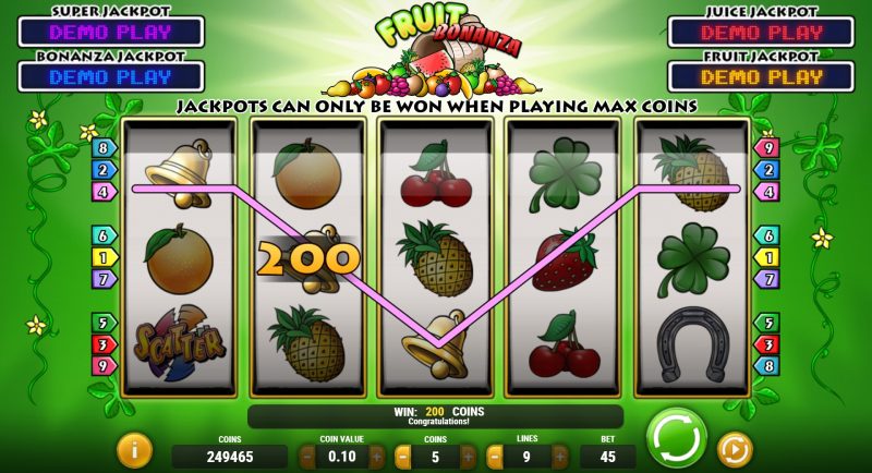 Fruit Bonanza slot win combination2