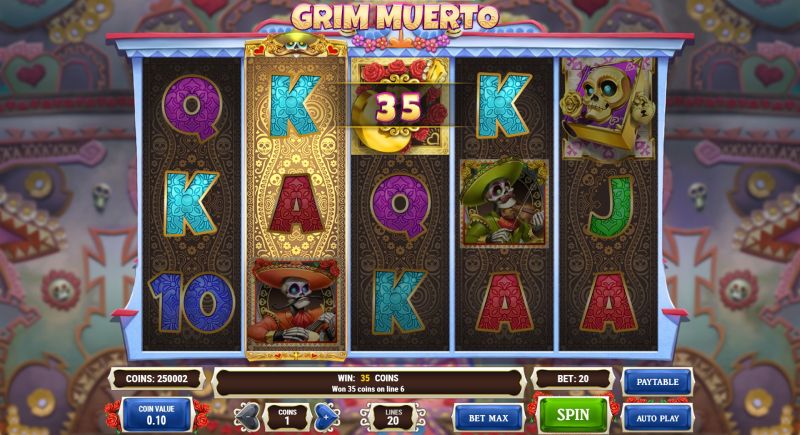 Grim Muerto slot win combination
