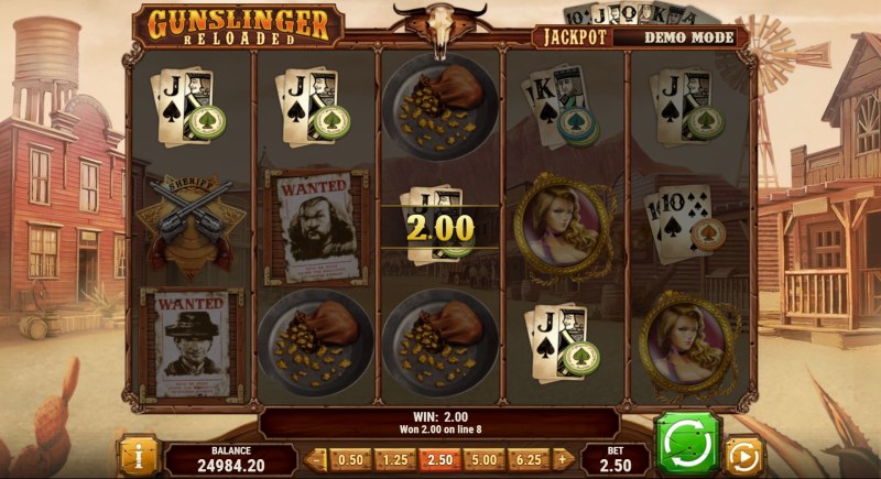 Gunslinger Reloaded slot win combination