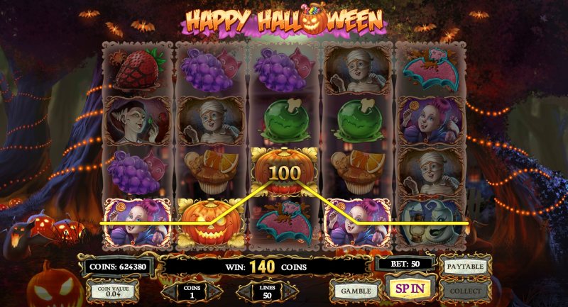 Happy Halloween slot wilds feature