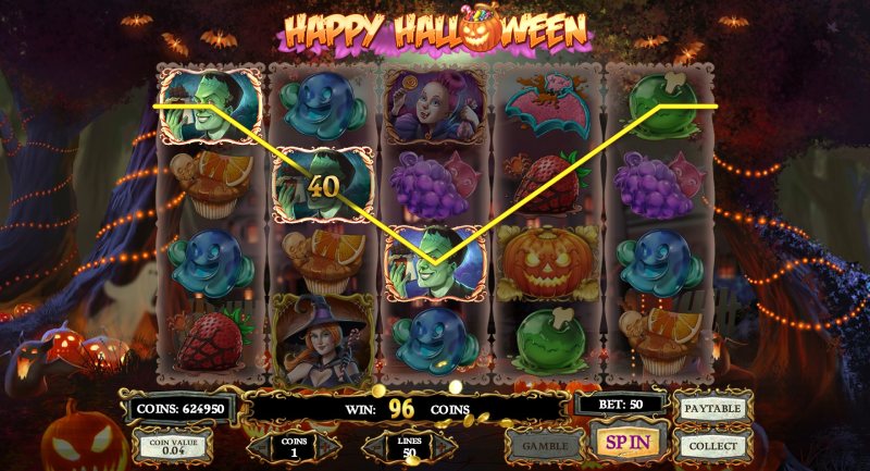 Happy Halloween slot win combination