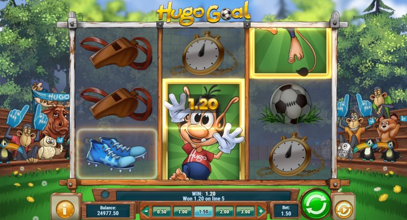 Hugo Goal slot win combination