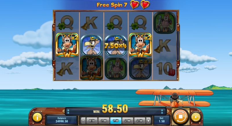 Hugo's Adventure slot air ace feature