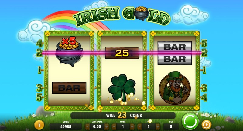 Irish Gold slot multiplier wilds feature