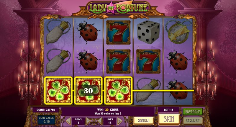 Lady of Fortune slot win combination
