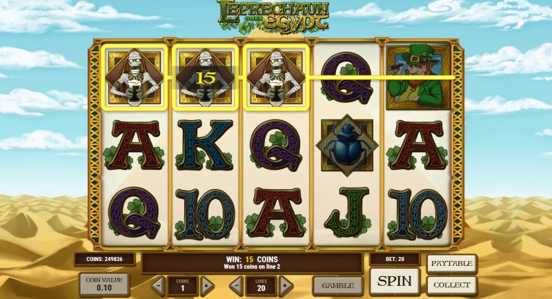 Leprechaun Goes Egypt slot win combination