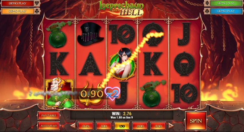 Leprechaun goes to Hell slot wild feature