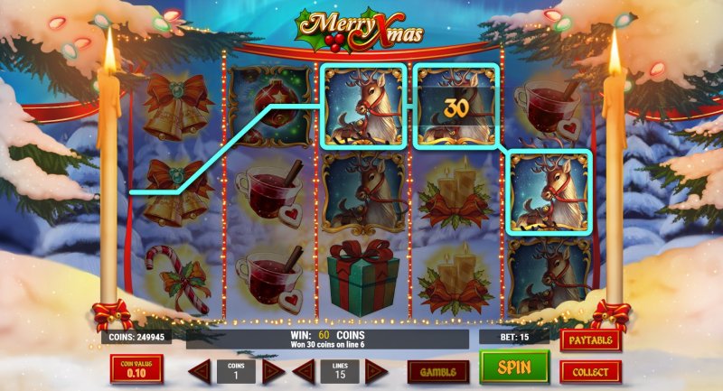 Merry Xmas slot win combination