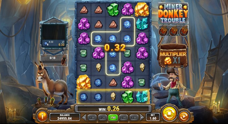 Miner Donkey Trouble slot win combination