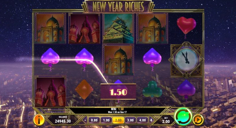 New Year Riches slot win combination