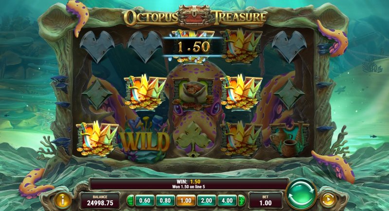 Octopus Treasure slot win combination