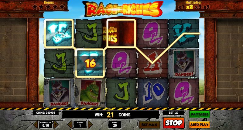 Rage to Riches slot win combination