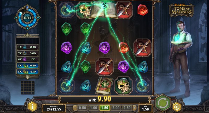 Rich Wilde and the Tome of Madness slot special wild