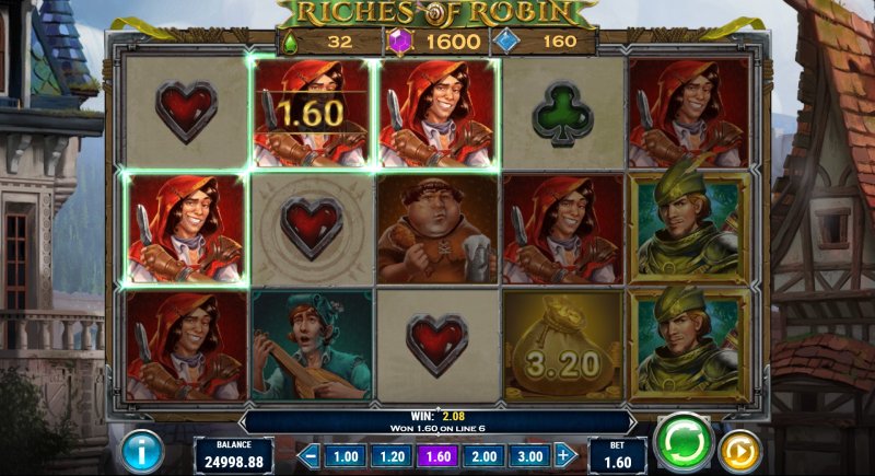 Riches of Robin slot win combination