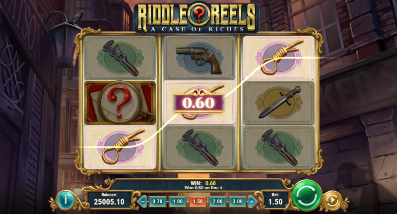 Riddle Reels A Case of Riches slot win combination