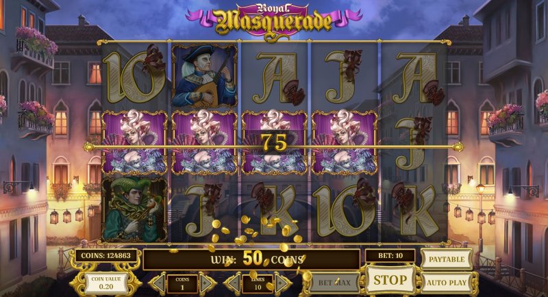 Royal Masquerade slot win combination