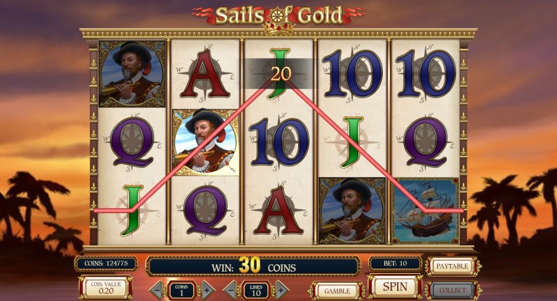 Sails of Gold slot wild feature