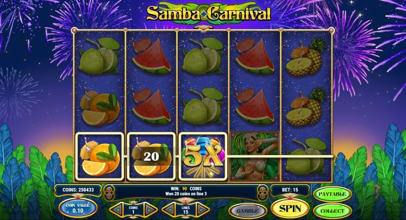 Samba Carnival slot wild feature