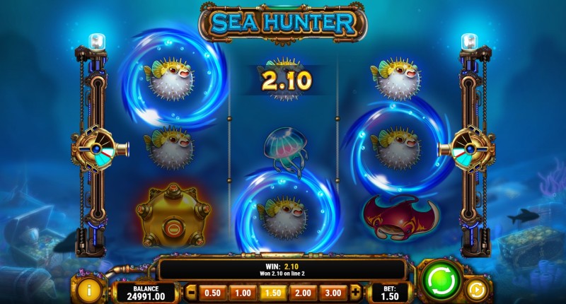 Sea Hunter slot growth gun feature