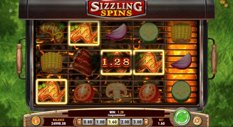 Sizzling Spins slot win combination