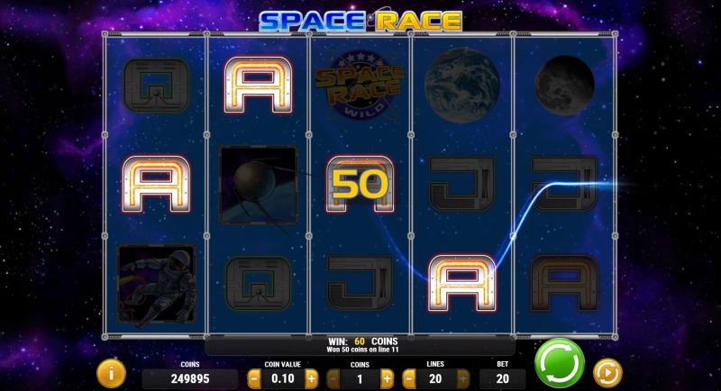 Space Race slot win combination