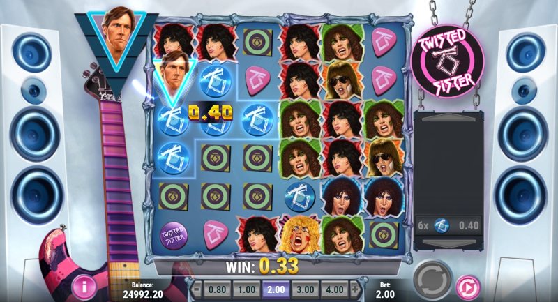 Twisted Sister slot win combination