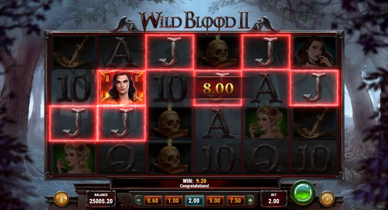 Wild Blood 2 slot win combination