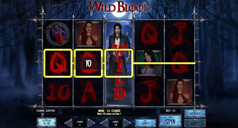 Wild Blood slot wild feature
