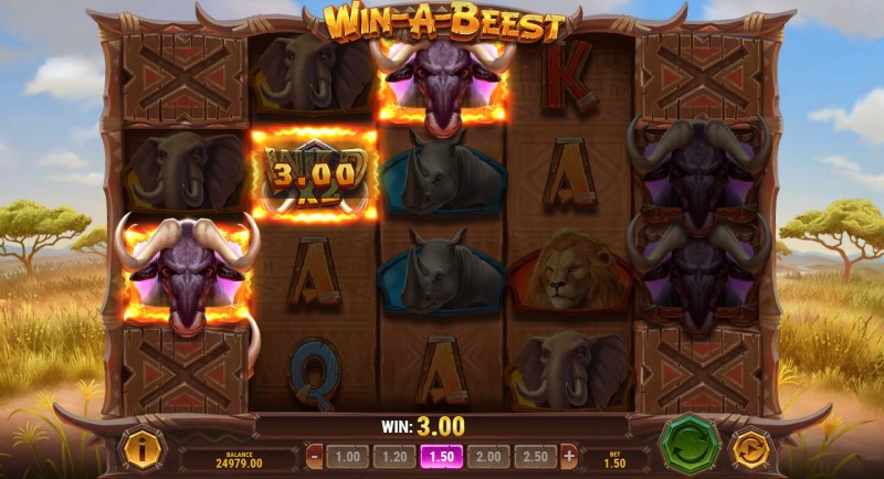 Win-A-Beest slot win combination