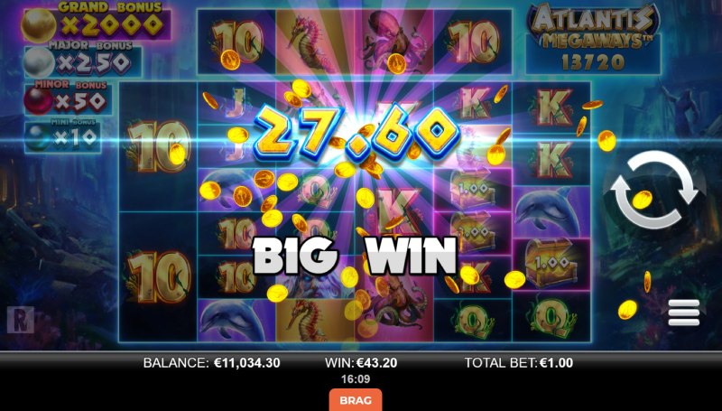 Atlantis Megaways Slot Big Win