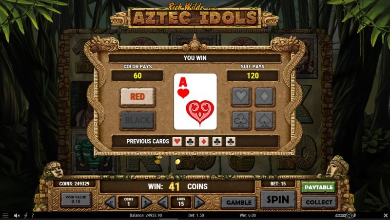 Aztec Idols Slot Gamble Feature