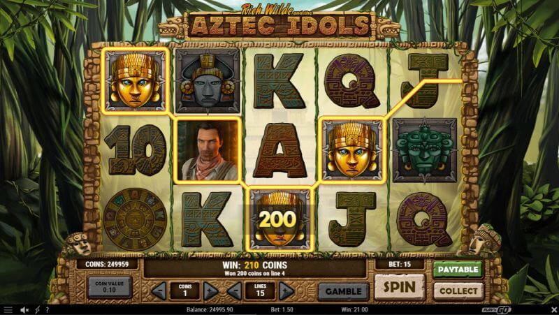 Aztec Idols Slot Win Combo