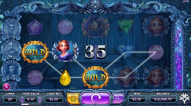 Beauty and the Beast Slot Win Combination