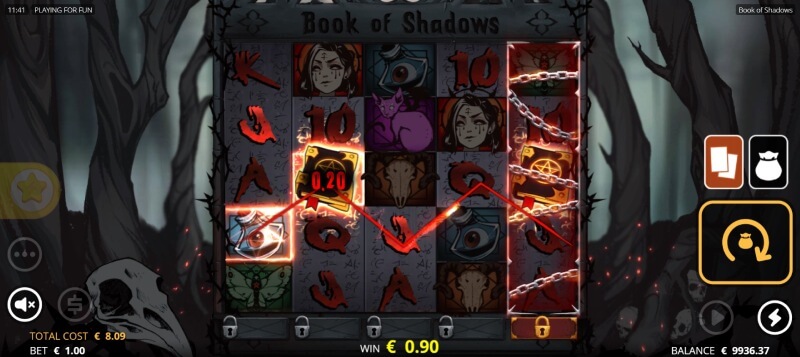 Book of Shadows Slot Locked Reels
