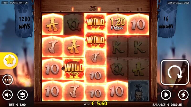 Bushido Ways Slot Win Combination