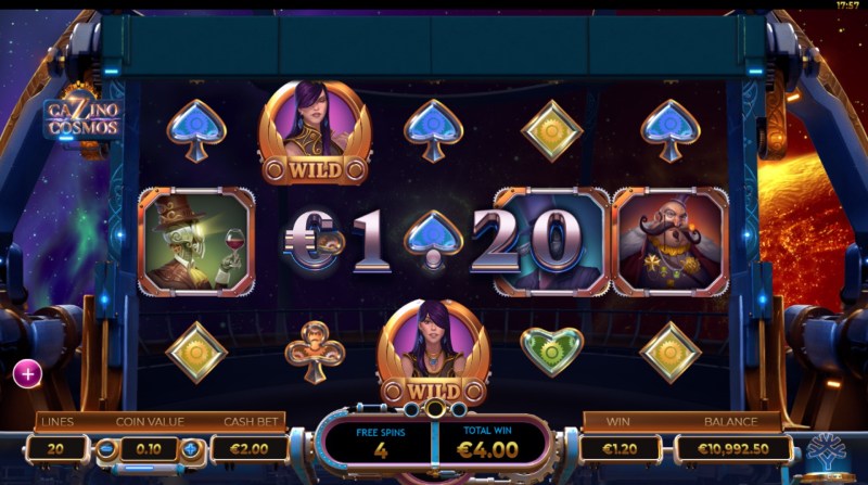 Cazino Cosmos Slot Free Spins Feature