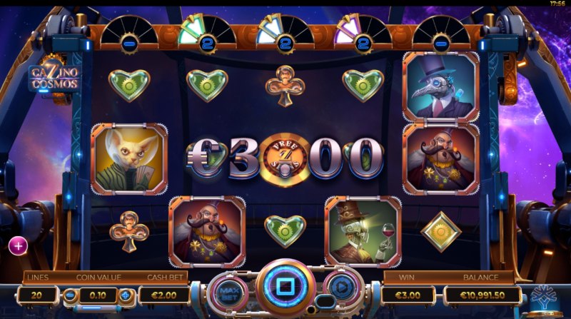 Cazino Cosmos Slot Win Combination