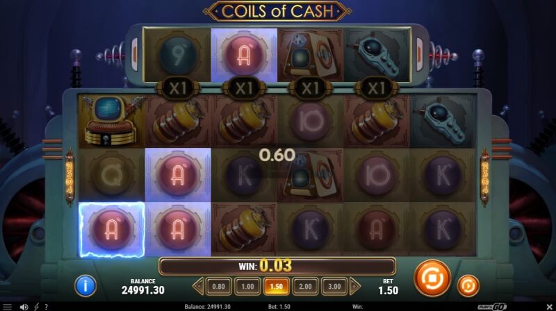 Coils of Cash Slot Win Combination