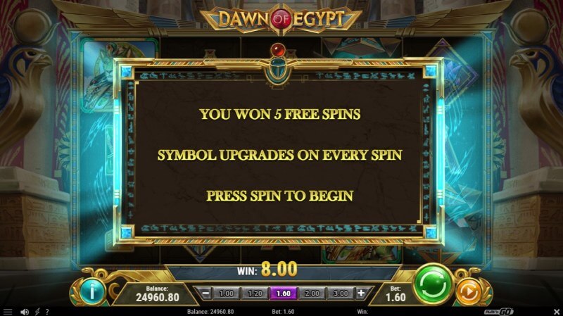 Dawn of Egypt Slot Free Spins