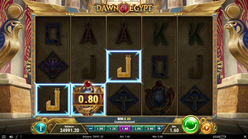 Dawn of Egypt Slot Win Combination