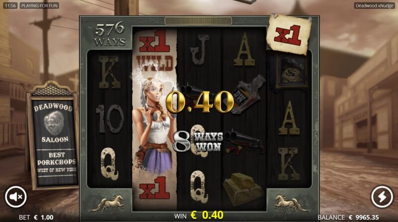 Deadwood Slot Stacked Wilds Feature