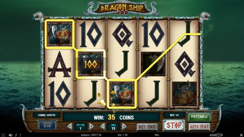 Dragon Ship Slot Win Combination
