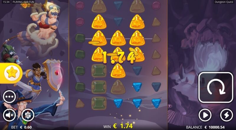 Dungeon Quest Slot Win Combination