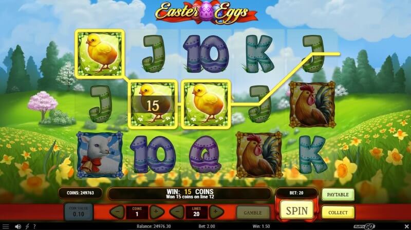 Easter Eggs Slot Win Combination